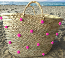 Load image into Gallery viewer, NUEVO !! Capazos Playa Niña. Modelo POLKA . Regalos Comunión.