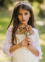 Load image into Gallery viewer, OUTLET CHAQUETA COMUNION. COLOR ROSA MALVA. MODELO BAZIL.