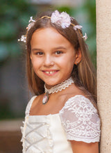 Load image into Gallery viewer, Gargantilla de comunión. Encaje. Chockers. Strangolino para niñas.