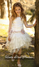 Cargar imagen en el visor de la galería, Zapatillas Lenceria. Modelo GRETHEL . Hada de las Perlas.